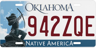OK license plate 942ZQE