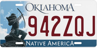 OK license plate 942ZQJ