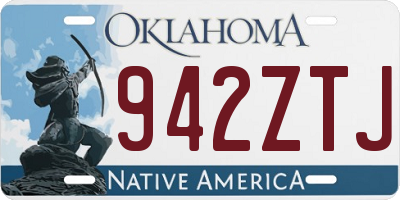 OK license plate 942ZTJ