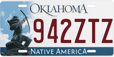OK license plate 942ZTZ