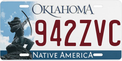 OK license plate 942ZVC