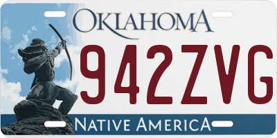 OK license plate 942ZVG