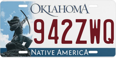 OK license plate 942ZWQ