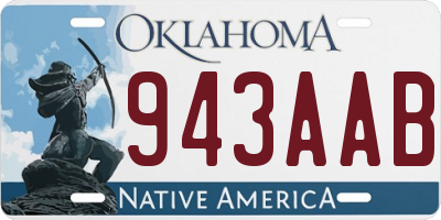 OK license plate 943AAB