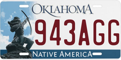 OK license plate 943AGG