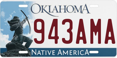 OK license plate 943AMA