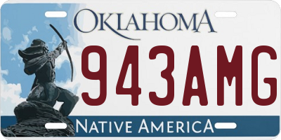 OK license plate 943AMG