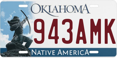 OK license plate 943AMK