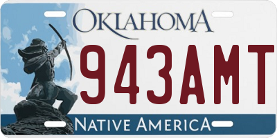 OK license plate 943AMT