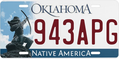 OK license plate 943APG