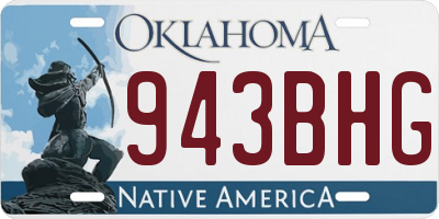 OK license plate 943BHG