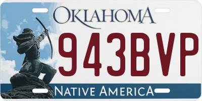 OK license plate 943BVP