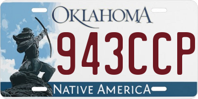 OK license plate 943CCP