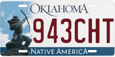 OK license plate 943CHT