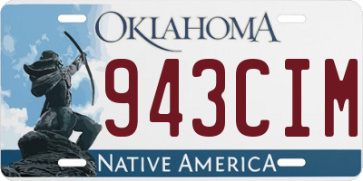 OK license plate 943CIM