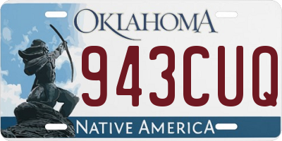 OK license plate 943CUQ