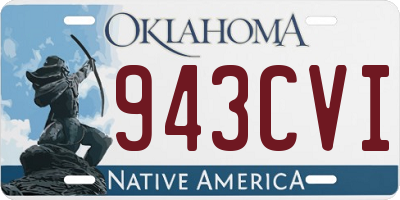 OK license plate 943CVI