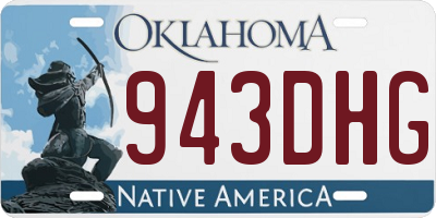 OK license plate 943DHG