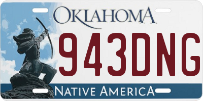 OK license plate 943DNG