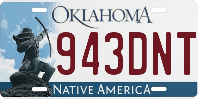 OK license plate 943DNT