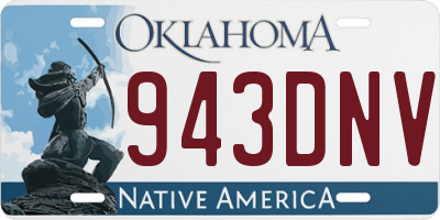 OK license plate 943DNV