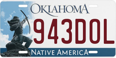 OK license plate 943DOL