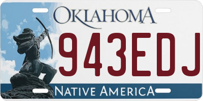 OK license plate 943EDJ