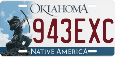 OK license plate 943EXC