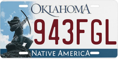 OK license plate 943FGL