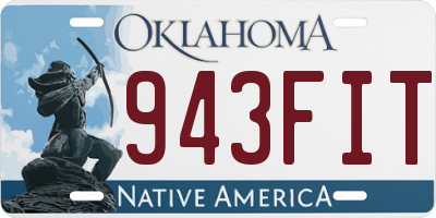 OK license plate 943FIT