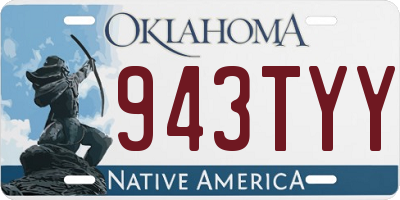 OK license plate 943TYY