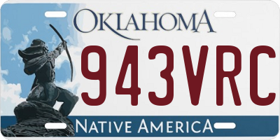 OK license plate 943VRC