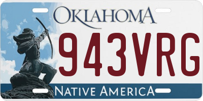 OK license plate 943VRG