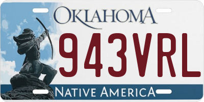 OK license plate 943VRL