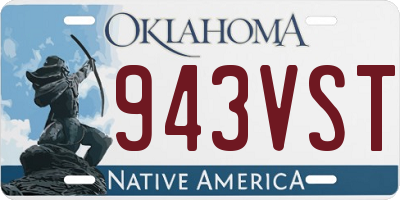 OK license plate 943VST