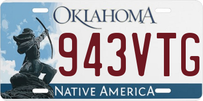OK license plate 943VTG