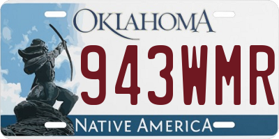 OK license plate 943WMR