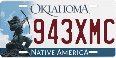 OK license plate 943XMC