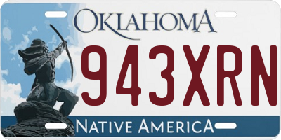 OK license plate 943XRN