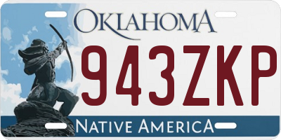 OK license plate 943ZKP