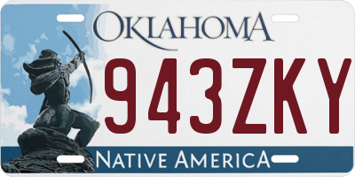 OK license plate 943ZKY