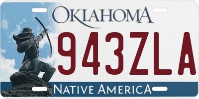 OK license plate 943ZLA