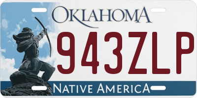 OK license plate 943ZLP