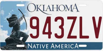 OK license plate 943ZLV