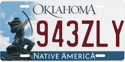 OK license plate 943ZLY