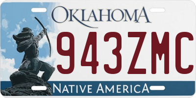 OK license plate 943ZMC