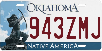 OK license plate 943ZMJ