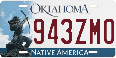 OK license plate 943ZMO