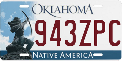 OK license plate 943ZPC
