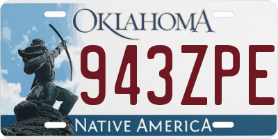 OK license plate 943ZPE